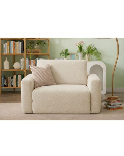 Divano letto Wello 1 posto crema - L. 80 cm x P. 70 cm x H 35 cm