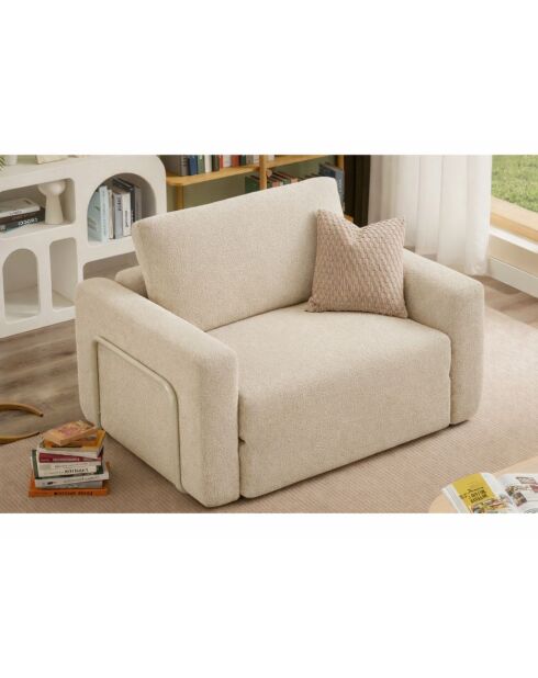 Divano letto Wello 1 posto crema - L. 80 cm x P. 70 cm x H 35 cm