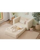 Divano letto Wello 1 posto crema - L. 80 cm x P. 70 cm x H 35 cm