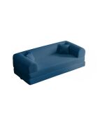 Blaues 3-Sitzer-Schlafsofa - L. 190 cm x T. 90 cm x H. 36 cm