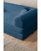 Blaues 3-Sitzer-Schlafsofa - L. 190 cm x T. 90 cm x H. 36 cm