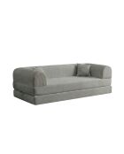 Divano letto a 3 posti grigio chiaro - l. 190 cm x P. 90 cm x H. 36 cm