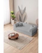 Divano letto a 3 posti grigio chiaro - l. 190 cm x P. 90 cm x H. 36 cm