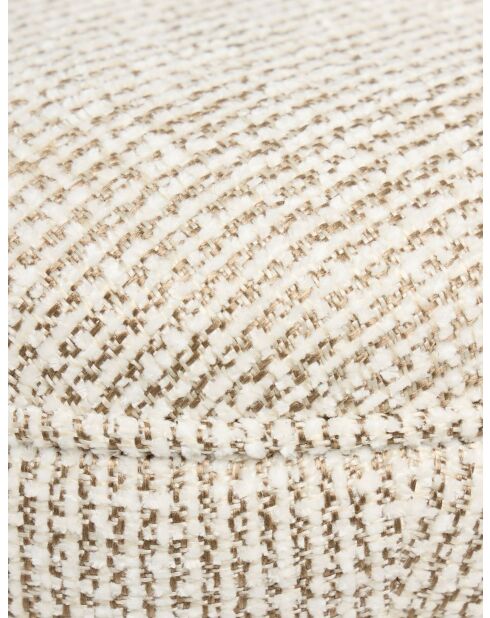 Petit pouf Hermod crème noisette - l.38 cm x H. 48 cm x P. 38 cm