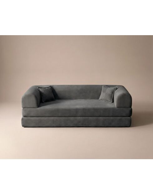 Canapé-lit 3 places anthracite - l . 190 cm x P. 90 cm x H . 36 cm