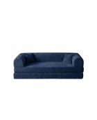 Marineblaues 3-Sitzer-Schlafsofa - L. 190 cm x T. 90 cm x H. 36 cm