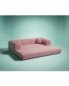 Canapé-lit 3 places Écovert rose - l . 190 cm x P. 90 cm x H . 36 cm