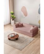 Canapé-lit 3 places Écovert rose - l . 190 cm x P. 90 cm x H . 36 cm