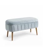 Banc Oslo Babyface gris - l. 90 cm x H. 46 cm x P.  35 cm