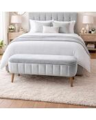 Banc Oslo Babyface gris - l. 90 cm x H. 46 cm x P.  35 cm
