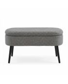 Banc Lin Oslo gris - l . 90 cm x H. . 46 cm x P. 35 cm