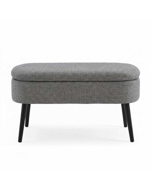 Banc Lin Oslo gris - l . 90 cm x H. . 46 cm x P. 35 cm
