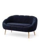 Lida 2-zitsbank antraciet - l. 130 cm x H. 105 cm x D. 50 cm