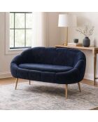 Lida 2-zitsbank antraciet - l. 130 cm x H. 105 cm x D. 50 cm