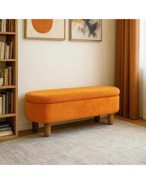 Goldorange Bank von God - B. 120 cm x H. 44 cm x T. 35 cm