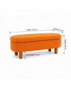 Goldorange Bank von God - B. 120 cm x H. 44 cm x T. 35 cm