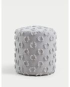 Petit pouf Astrid gris - l.40 cm x H. 45 cm x P. 40 cm