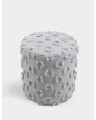 Petit pouf Astrid gris - l.40 cm x H. 45 cm x P. 40 cm