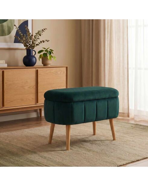 Banc Mini Oslo émeraude - l . 60 cm  x H.  46 cm  x P. 35 cm