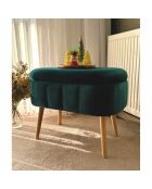 Banc Mini Oslo émeraude - l . 60 cm  x H.  46 cm  x P. 35 cm