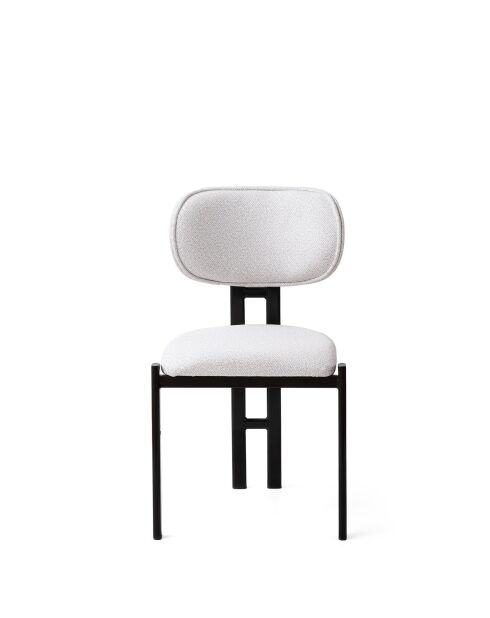 Set von 2 Muriz-Stühlen, cremefarben/schwarz, L.43 cm x H. 83 cm x T. 47,5 cm