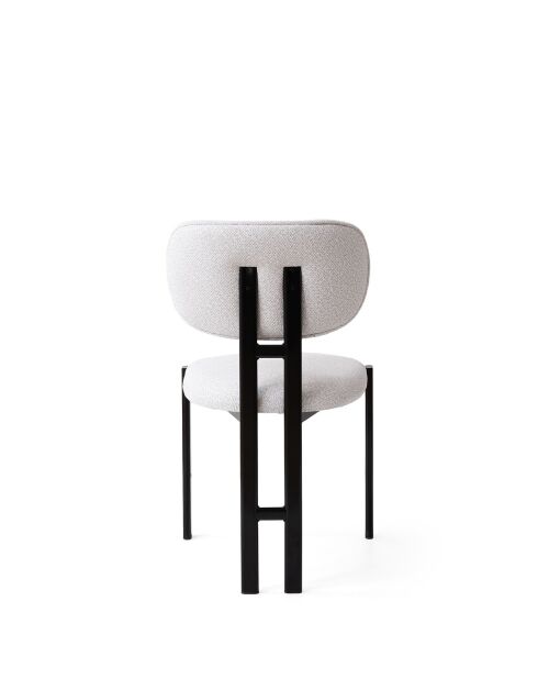 Set von 2 Muriz-Stühlen, cremefarben/schwarz, L.43 cm x H. 83 cm x T. 47,5 cm