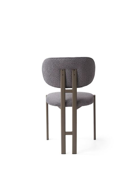 Set mit 2 Stühlen Muriz Dunkelgrau/Cappuccino - L.43 cm x H. 83 cm x T. 47,5 cm