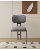 Juego de 2 sillas Muriz gris oscuro/capuchino, 43 cm de largo x 83 cm de alto x 47,5 cm de profundidad