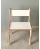 Chaise bébé Peka blanche - l . 32 cm x H. 45 cm x P. 20 cm