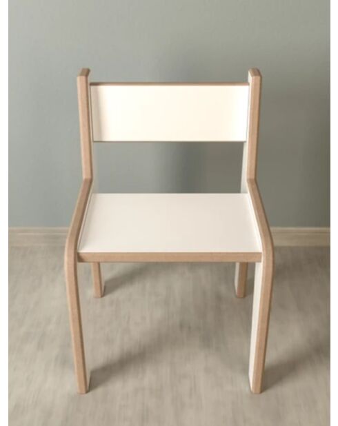 Chaise bébé Peka blanche - l . 32 cm x H. 45 cm x P. 20 cm