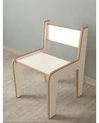 Chaise bébé Peka blanche - l . 32 cm x H. 45 cm x P. 20 cm