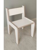Chaise bébé Peka blanche - l . 32 cm x H. 45 cm x P. 20 cm