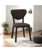 Bruine stoel Elma - l.47 cm x H. 85 cm x D. 45 cm