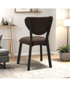 Bruine stoel Elma - l.47 cm x H. 85 cm x D. 45 cm
