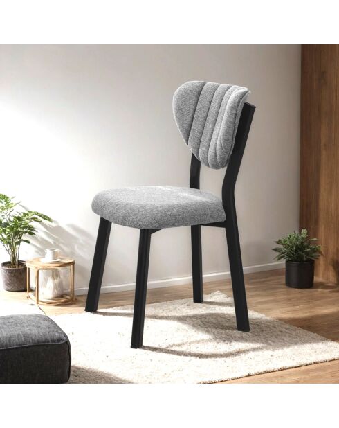 Silla Elma gris - 47 cm de largo x 85 cm de alto x 45 cm de profundidad