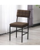Chaise Dubaï marron - l. 40 cm x H. 82 cm x P. 40 cm