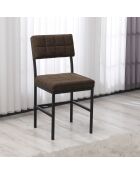 Chaise Dubaï marron - l. 40 cm x H. 82 cm x P. 40 cm