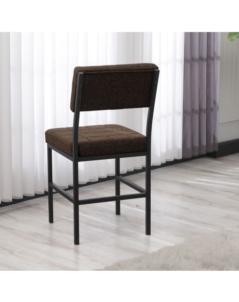 Chaise Dubaï marron - l. 40 cm x H. 82 cm x P. 40 cm
