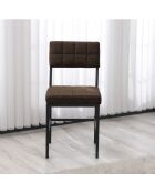 Chaise Dubaï marron - l. 40 cm x H. 82 cm x P. 40 cm