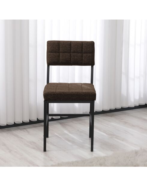 Chaise Dubaï marron - l. 40 cm x H. 82 cm x P. 40 cm