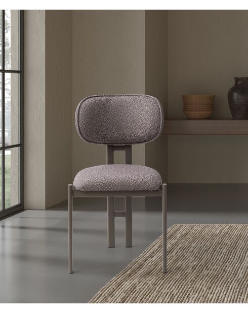 Set von 2 Stühlen Muriz Cendré Cappuccino - L.43 cm x H. 83 cm x T. 47,5 cm
