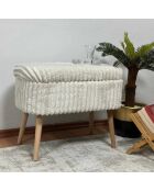 Banc Lin Mini Oslo crème Toscano - l . 60 cm  x H. . 46 cm  x P. 35 cm