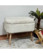 Banc Lin Mini Oslo crème Toscano - l . 60 cm  x H. . 46 cm  x P. 35 cm