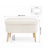 Banc Lin Mini Oslo crème Toscano - l . 60 cm  x H. . 46 cm  x P. 35 cm