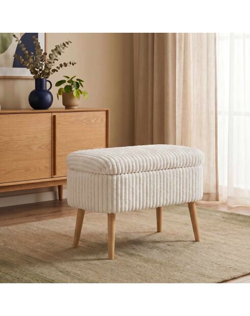 Banc Lin Mini Oslo crème Toscano - l . 60 cm x H. . 46 cm x P. 35 cm