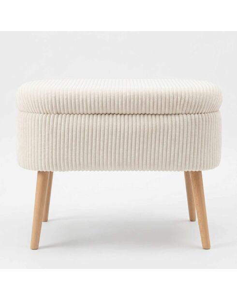 Banc Mini Oslo Lin crème - l . 60 cm x H. 46 cm x P. 35 cm