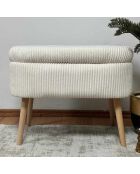 Banc Mini Oslo Lin crème - l . 60 cm  x H. 46 cm  x P.  35 cm