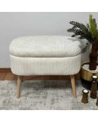 Banc Mini Oslo Lin crème - l . 60 cm  x H. 46 cm  x P.  35 cm