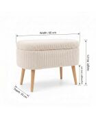 Banc Mini Oslo Lin crème - l . 60 cm  x H. 46 cm  x P.  35 cm