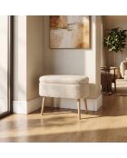 Banc Mini Oslo Lin crème - l . 60 cm  x H. 46 cm  x P.  35 cm